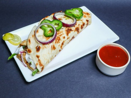 Double Chicken Seekh Kathi Roll