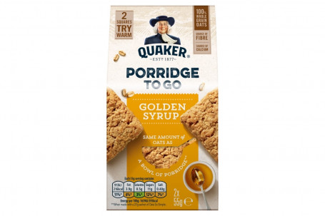 Quaker Porridge To Go Square Golden Syrup Duo