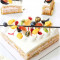 Eggless Fresh Fruit Cake Slice