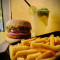 Classic Chicken Burger With Masala Lemonade And Fries