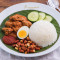 Nasi Lemak Wraz Z Curry Muttonian Curry'ego Curry'ego Muttona.