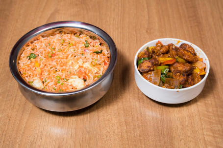 Schezwan Veg Fried Rice Baby Corn Manchurian