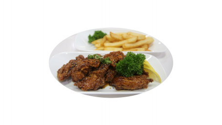 Garlic Soy Karaage Chicken And Chips