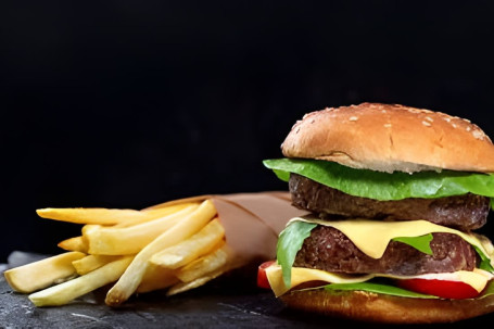 Chicken Jumbo Burger+ French Fries