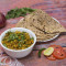 Paneer Bhurji With Triangle Parathas (2 Pcs)