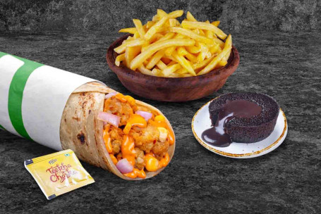 (1 Porcja) Mexicana Salsa Wrap Fries Choco Lava Meal