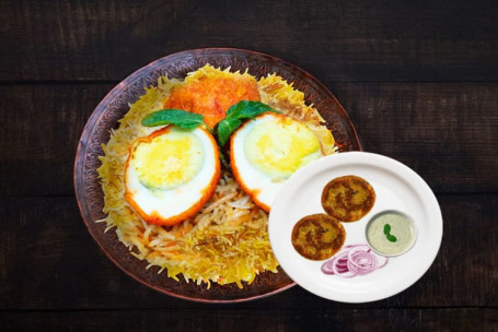 Combo Egg Masala Biryani 2 Shami Kebab