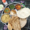 Bhojan Thali Dal Rice Sabji Aachar Salad Papad 5 Roti