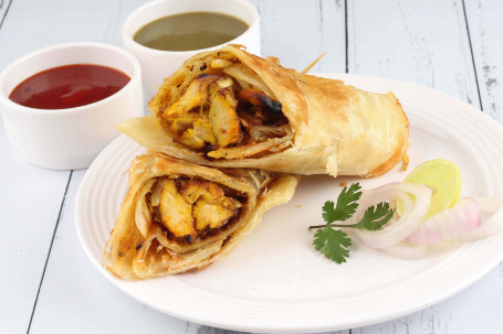 Chicken Lachha Paratha Egg Roll