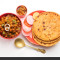 2Pcs Aloo Paratha With Choice Of Veg Non-Veg Curries