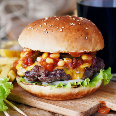 Corny Corn Spinach Burger