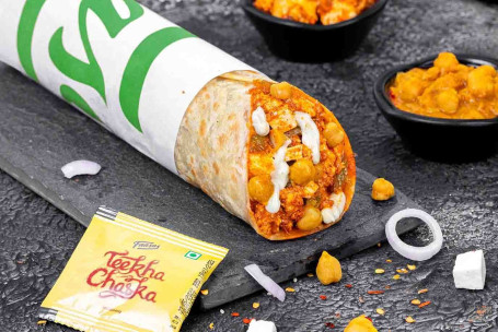 [New Improved] Crispy Baked Punjabi Chole Paneer Wrap