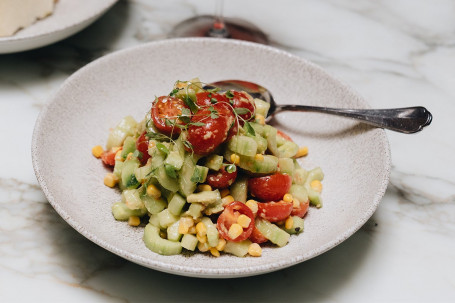 Tomatoes, Cucumber, Avocado And Corn Salad