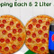 2 Large 1 Topping Each 2 Liter Soda