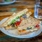 Hummus, Roast Vegetables And Salad Sandwich