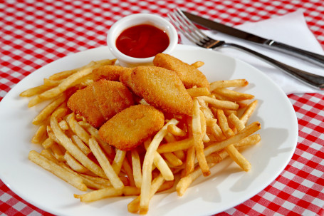 Crumbed Chicken Nuggets And Fries