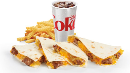 Posiłek Z Kurczaka Lub Stek Carne Asada Cheddar Quesadilla