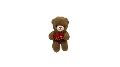 Brown With Red Heart Teddy Bear