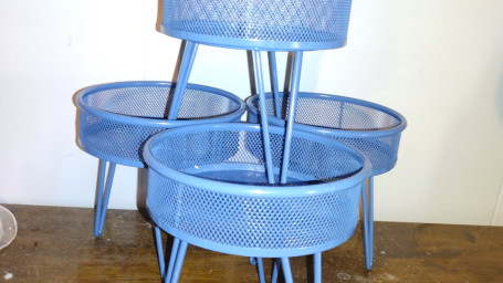 Small To Med Blue Plant Stand