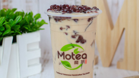 Red Bean Milk Tea Cold Hóng Dòu Nǎi Chá Lěng Yǐn