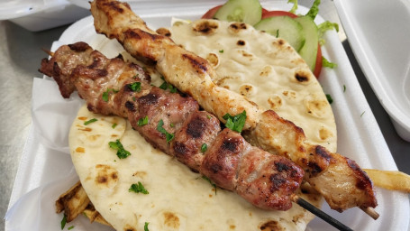 Pork Chicken Souvlaki Plate