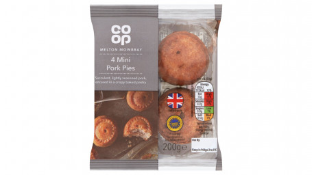 Co Op 4 Melton Mowbray Mini Pies Wieprzowy 200G