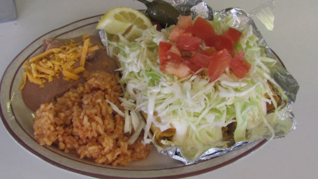 Chicken Tapatios Plate With Rice Beans