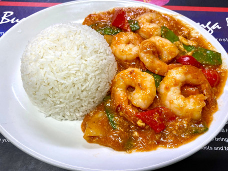 Chilli Prawn With Rice