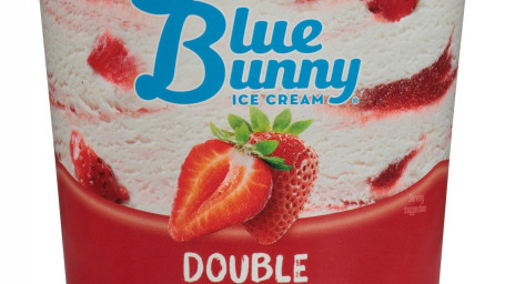 Podwójne Lody Truskawkowe Blue Bunny, 16 Uncji