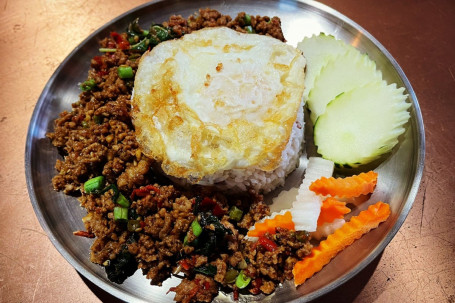 Spicy-Herb Minced Pork Rice