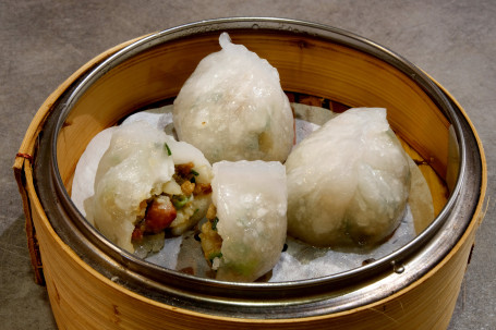 Cháo Zhōu Fěn Guǒ (3Kē Chiu Chow Style Steamed Dumplings With Pork And Dried Radish Filling (3Pcs