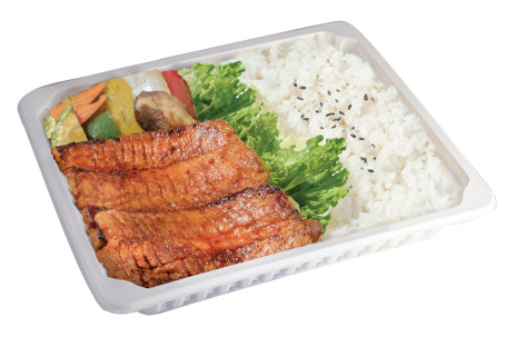 Kǎo Là Wèi Hòu Qiè Wǔ Huā Ròu Pèi Fàn Grilled Spicy Pork Belly With Rice