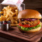 Bbq Pulled Pork Burger With French Fries Màn Kǎo Shǒu Sī Zhū Ròu Hàn Bǎo Pèi Shǔ Tiáo