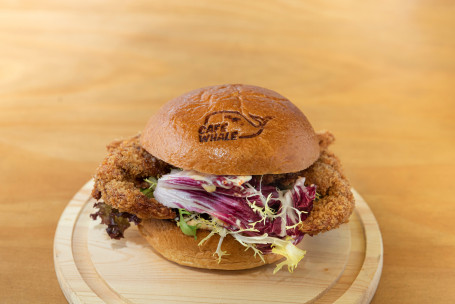 Fish Roe Mayo Soft-Shell Crab Burger