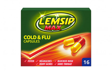 Lemsip Max Cold Flu Capsules 16Pcs