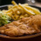 Milanesa Con Ensalada Mixta Y Patatas Fritas