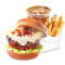 Double Cheese Wagyu Burger Set Drink