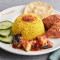 R27 Nasi Kunyit With Fried Chicken And Sambal Eggplants