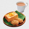 Xiāng Máng Kā Yāng Xī Duō Shì． Pèi Shí Pǐn、 Chá Fēi French Toast W Mango Sauce． W Food． W Tea Or Coffee