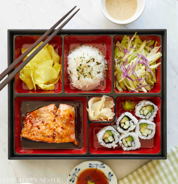 Pudełko Bento Z Łososiem Teriyaki