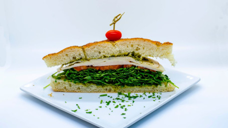 Smoked Chicken Pesto Sandwich