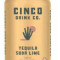 Cinco Drink Co. Tequila Soda Lime, 355Ml Can Cocktail (5% Abv)