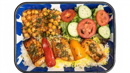 4. Salmon Kabob Platter